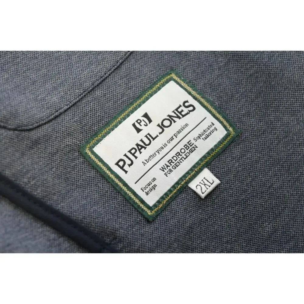 PJ Paul Jones Blue Sports Blazer Jacket 2 Button Stretch‎ Mens Size 2XL